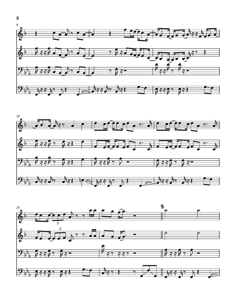 Just As You Are Brass Quartet scores gallery preview page 3