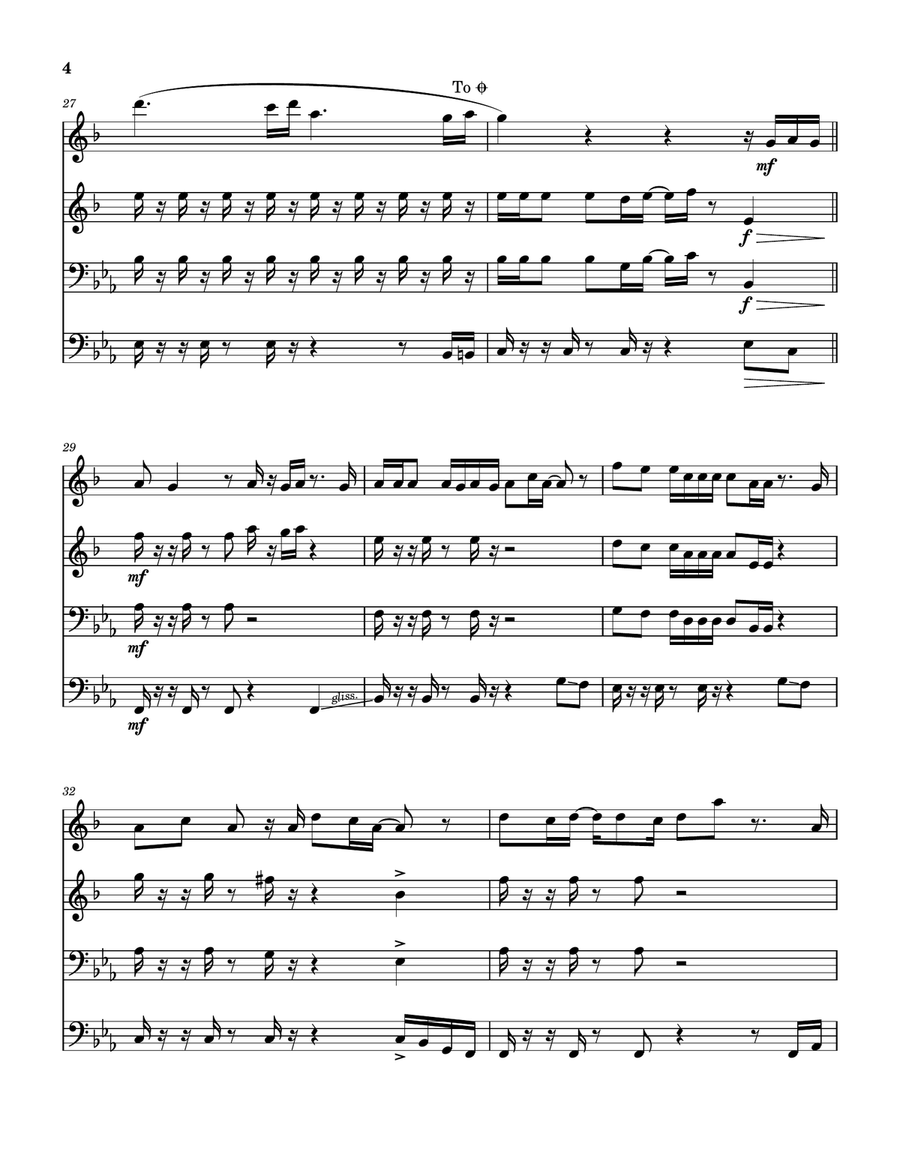 Just As You Are Brass Quartet scores gallery preview page 5