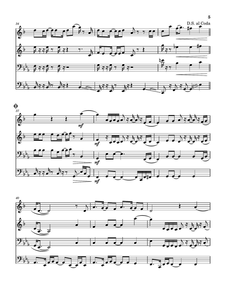 Just As You Are Brass Quartet scores gallery preview page 6
