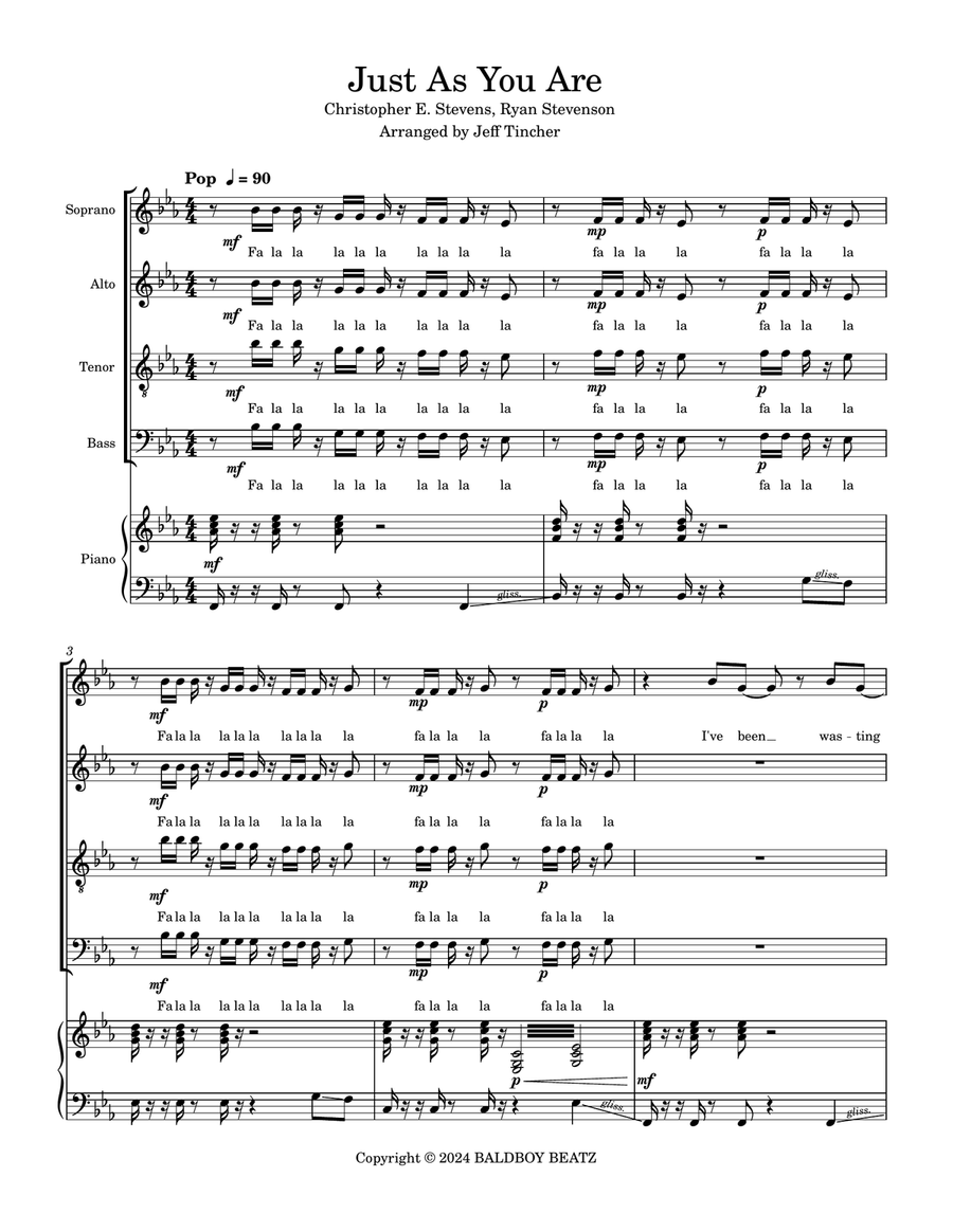 Just As You Are Just As You Are 4-Part scores gallery preview page 2
