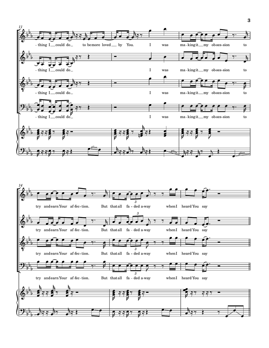 Just As You Are Just As You Are 4-Part scores gallery preview page 4