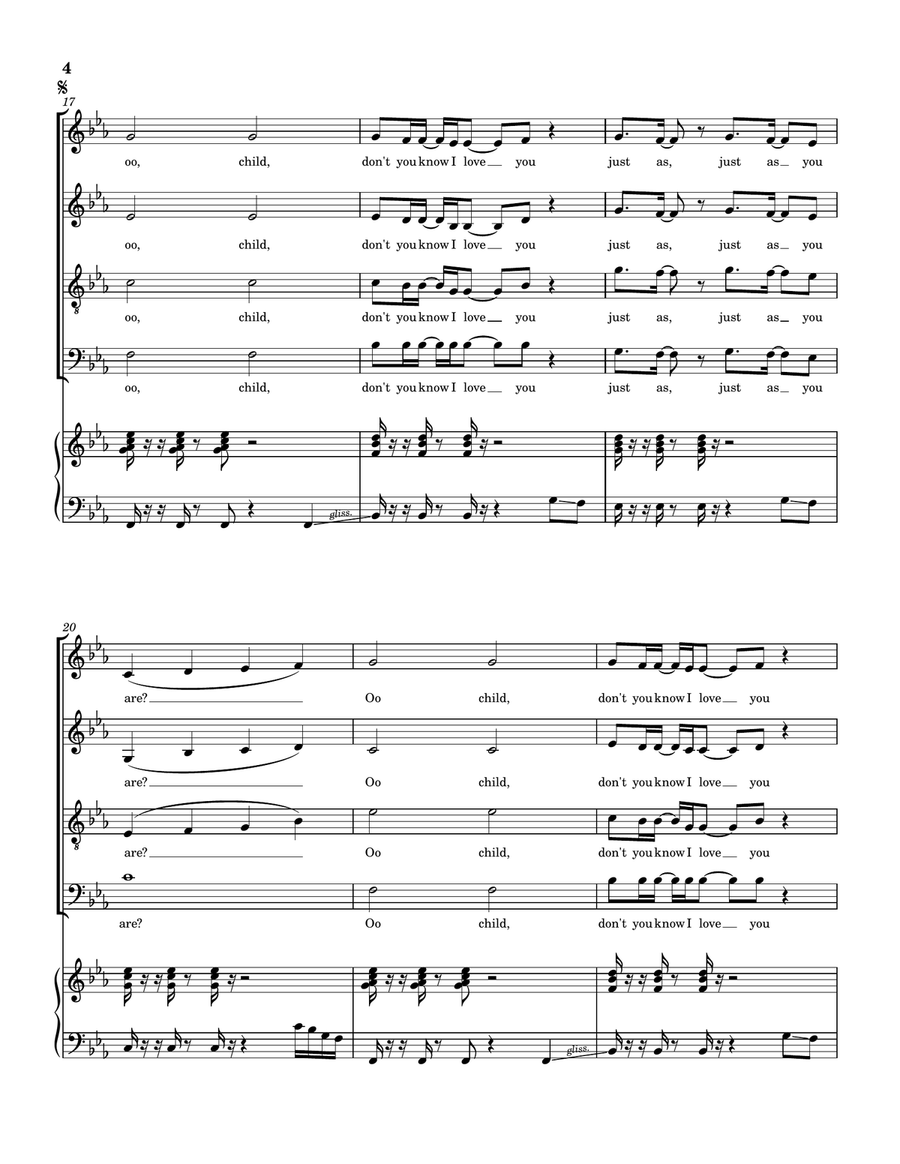 Just As You Are Just As You Are 4-Part scores gallery preview page 5