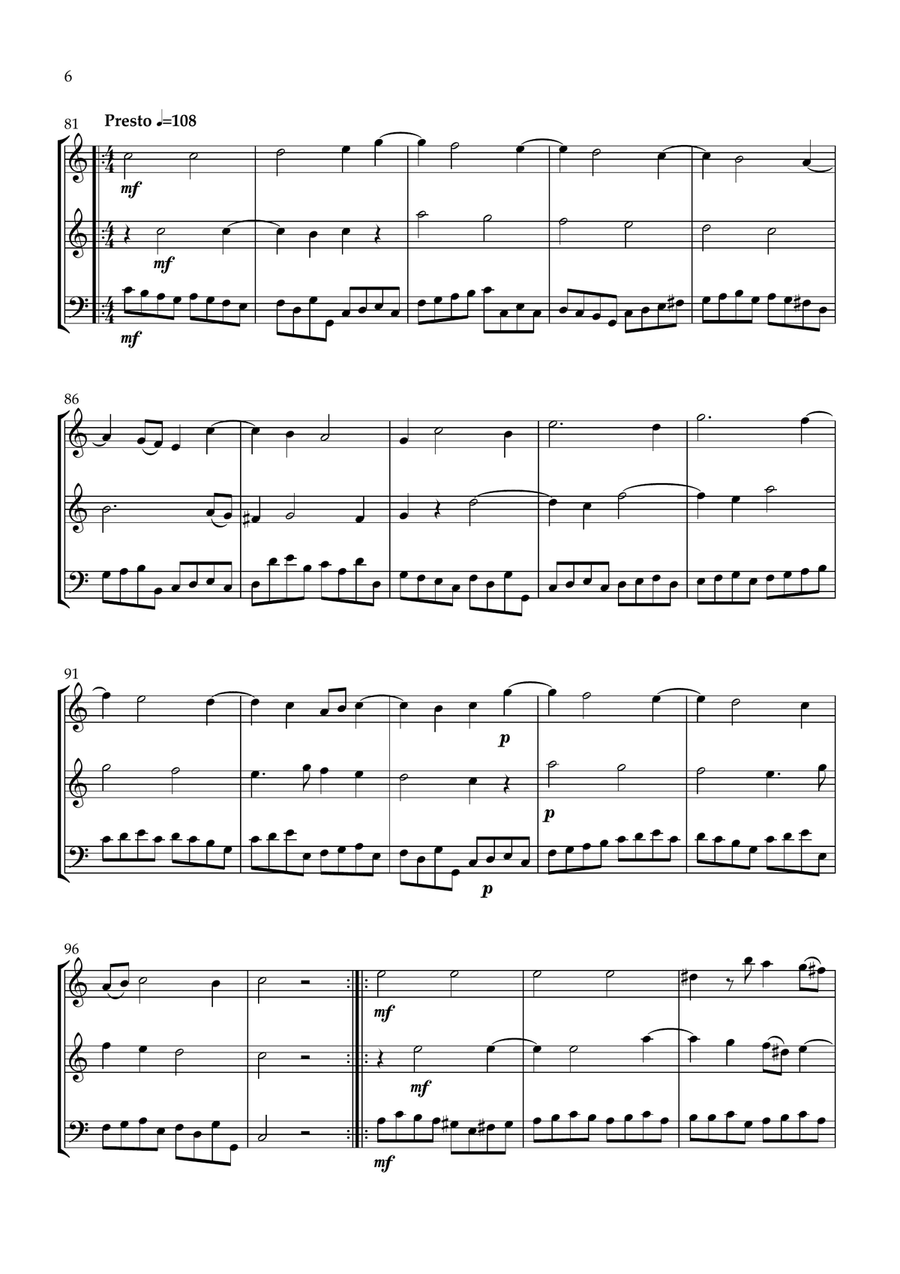 Sonata No.1 Op.4 Sonata No.1 Op.4 Woodwind Trio scores gallery preview page 6