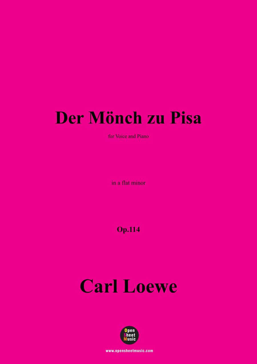 C. Loewe-Der Monch zu Pisa,in a flat minor Piano, Vocal scores gallery preview page 1