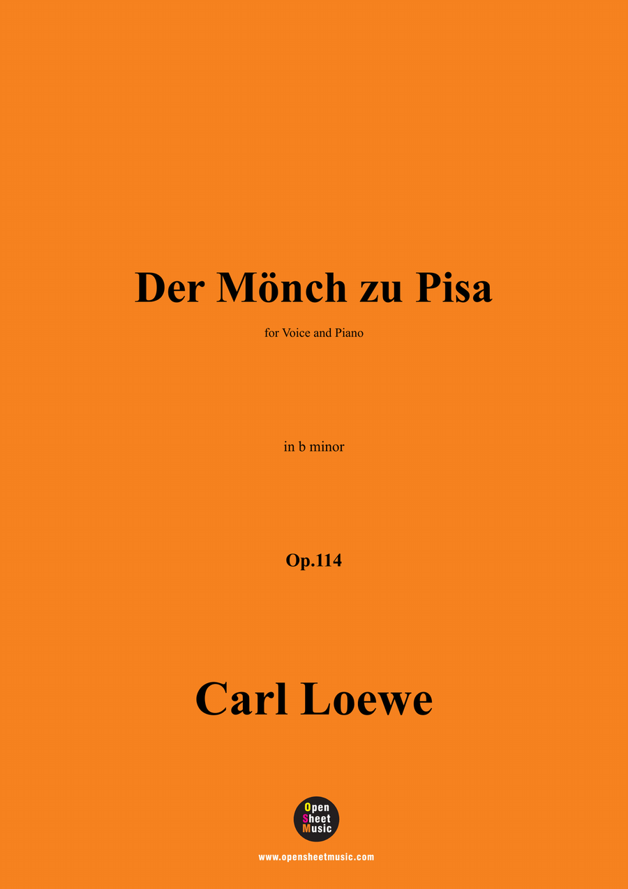C. Loewe-Der Monch zu Pisa,in b minor Piano, Vocal scores gallery preview page 1