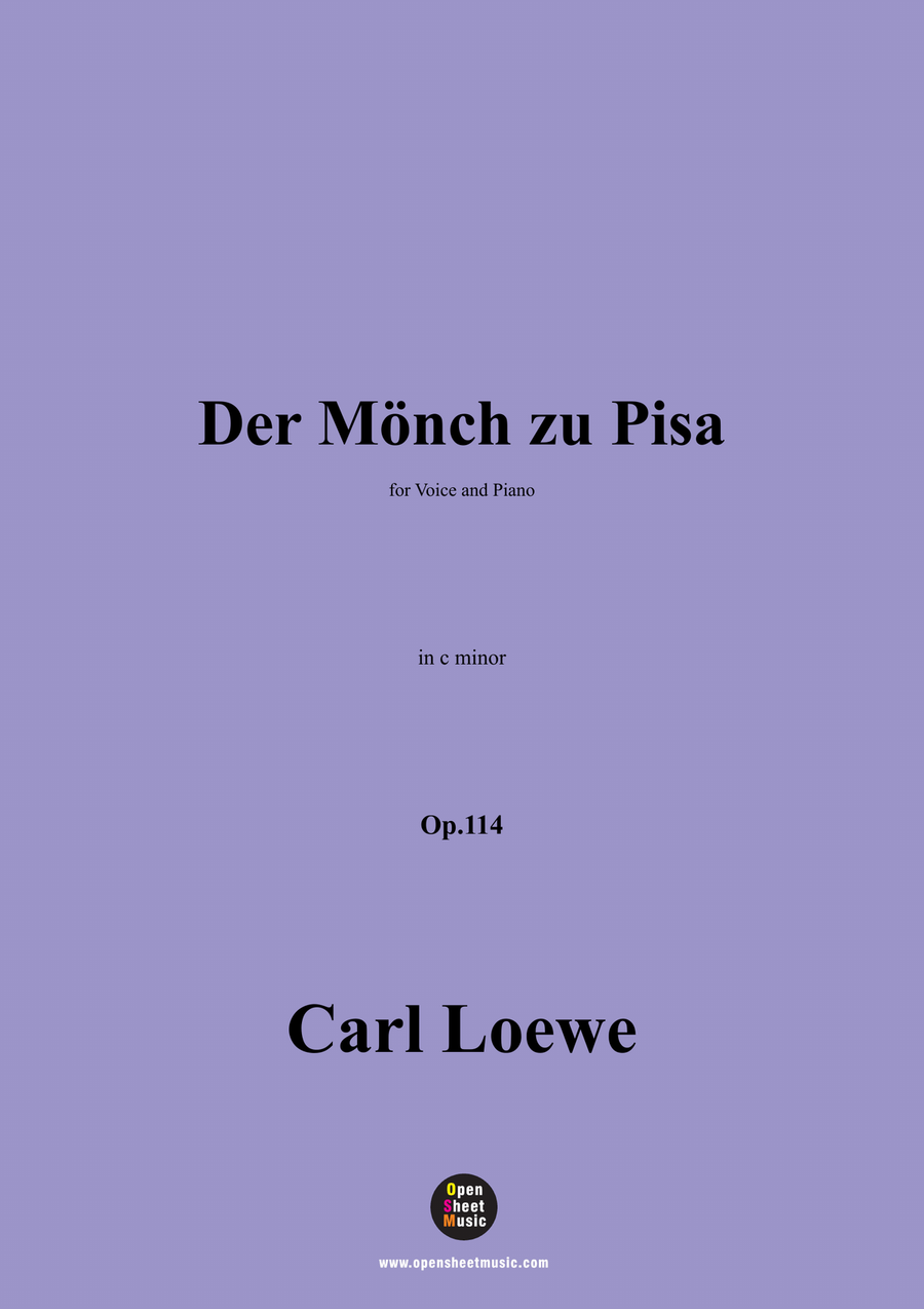 C. Loewe-Der Monch zu Pisa,in c minor Piano, Vocal scores gallery preview page 1