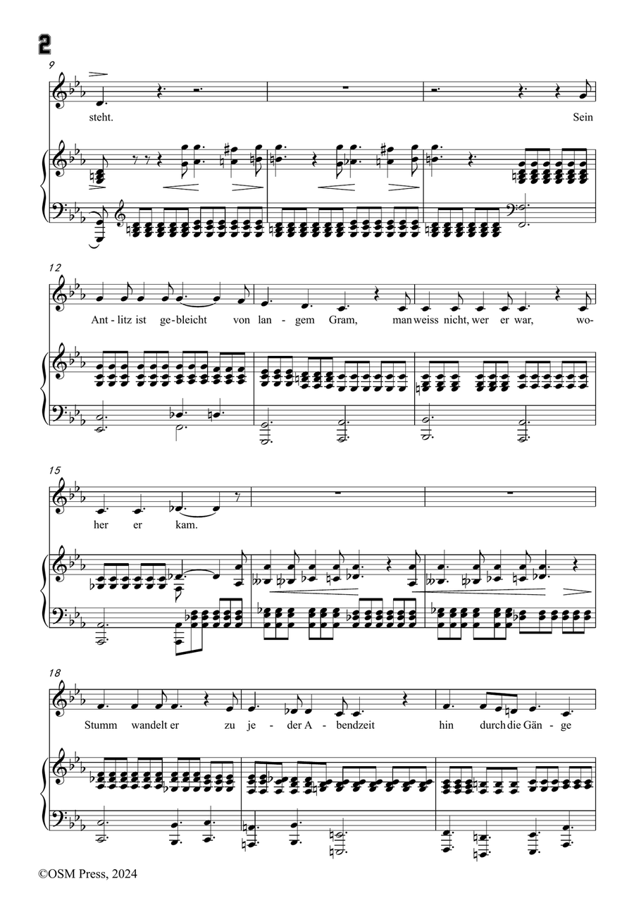 C. Loewe-Der Monch zu Pisa,in c minor Piano, Vocal scores gallery preview page 4