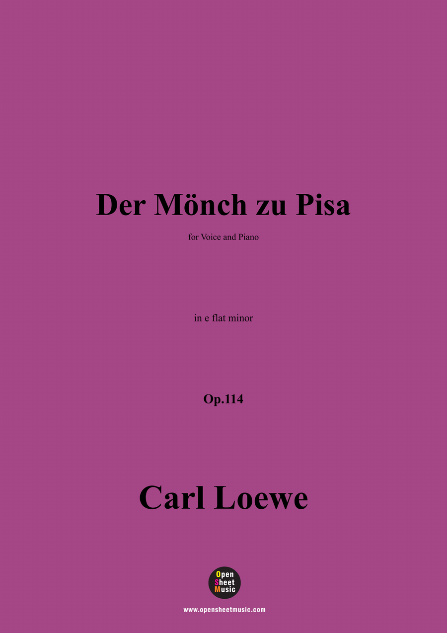 C. Loewe-Der Monch zu Pisa,in e flat minor Piano, Vocal scores gallery preview page 1