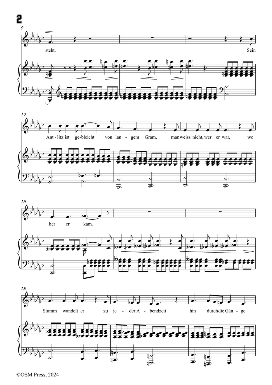 C. Loewe-Der Monch zu Pisa,in e flat minor Piano, Vocal scores gallery preview page 4