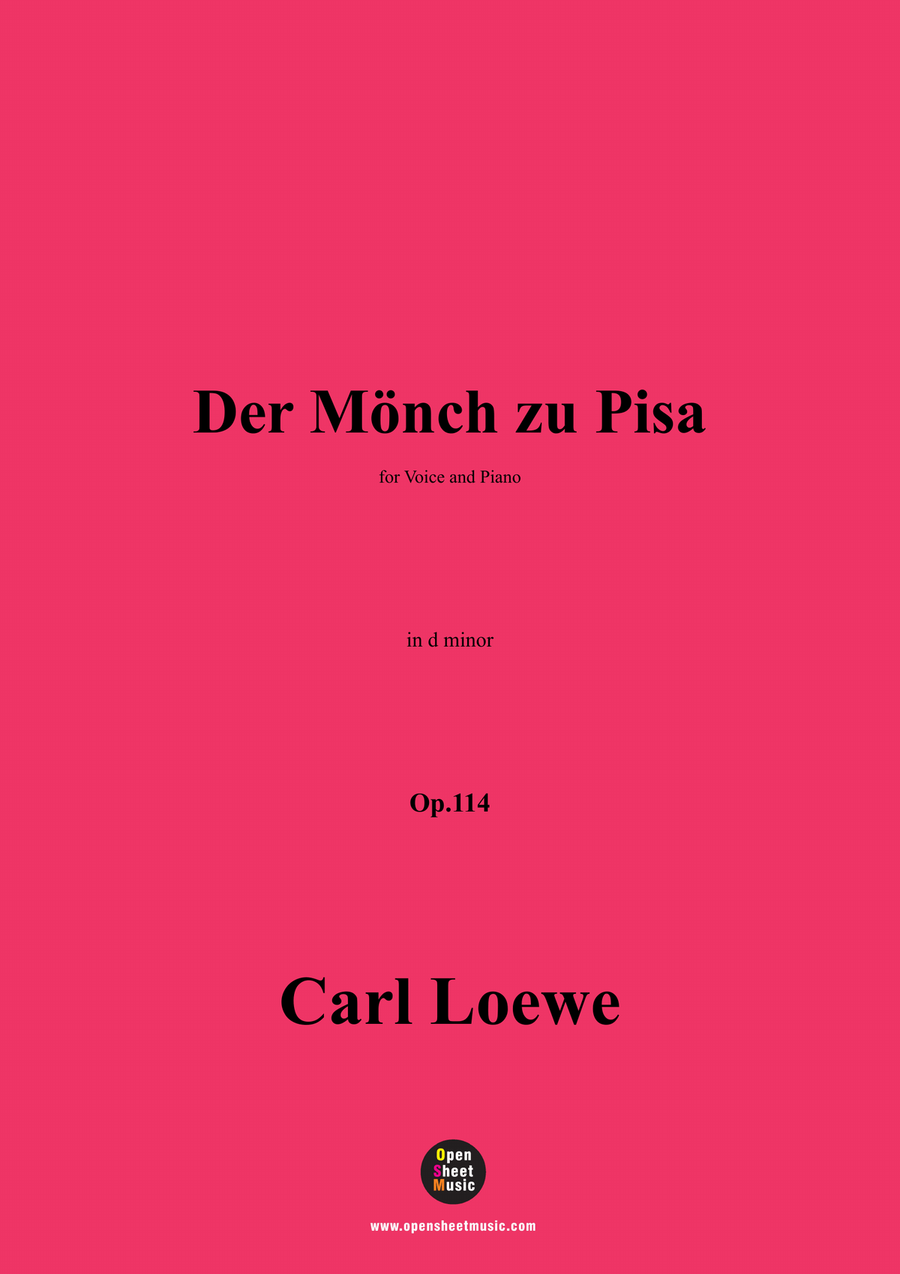 C. Loewe-Der Monch zu Pisa,in d minor Piano, Vocal scores gallery preview page 1