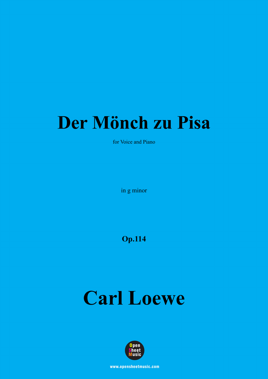 C. Loewe-Der Monch zu Pisa,in g minor Piano, Vocal scores gallery preview page 1