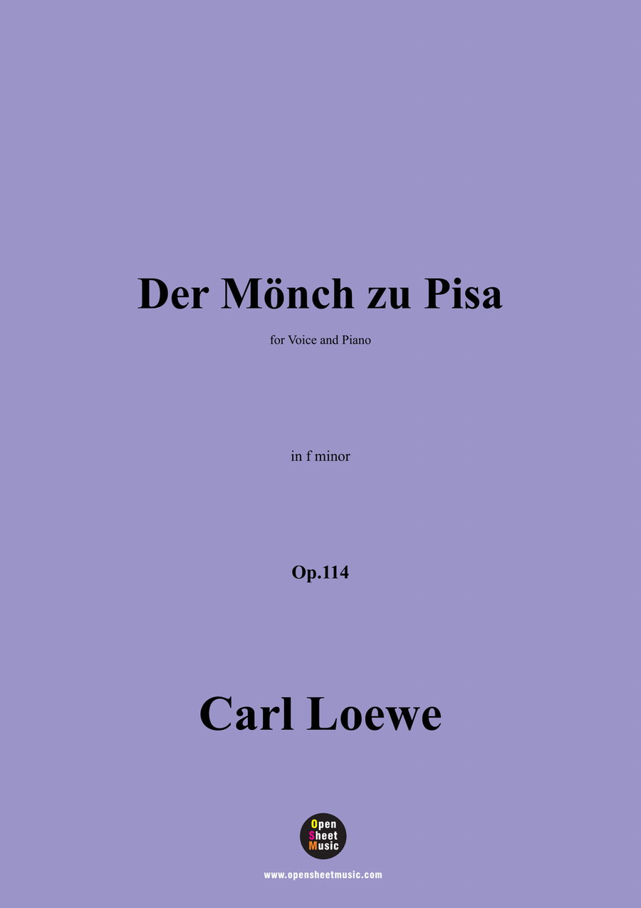 C. Loewe-Der Monch zu Pisa,in f minor Piano, Vocal scores gallery preview page 1