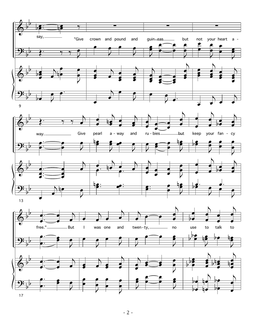 When I Was Young And Twenty 4-Part scores gallery preview page 2