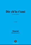 F. Mancin-Dir chio tami,in e minor,