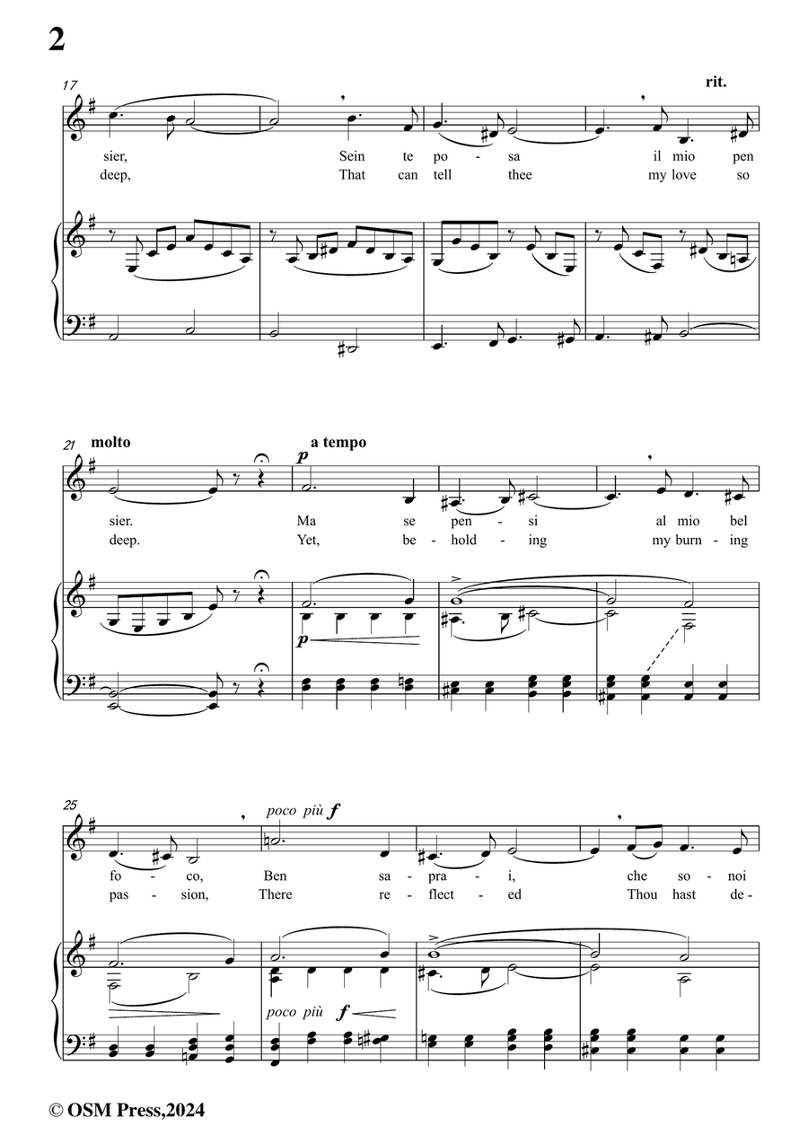 F. Mancin-Dir chio tami,in e minor, Piano, Vocal scores gallery preview page 4