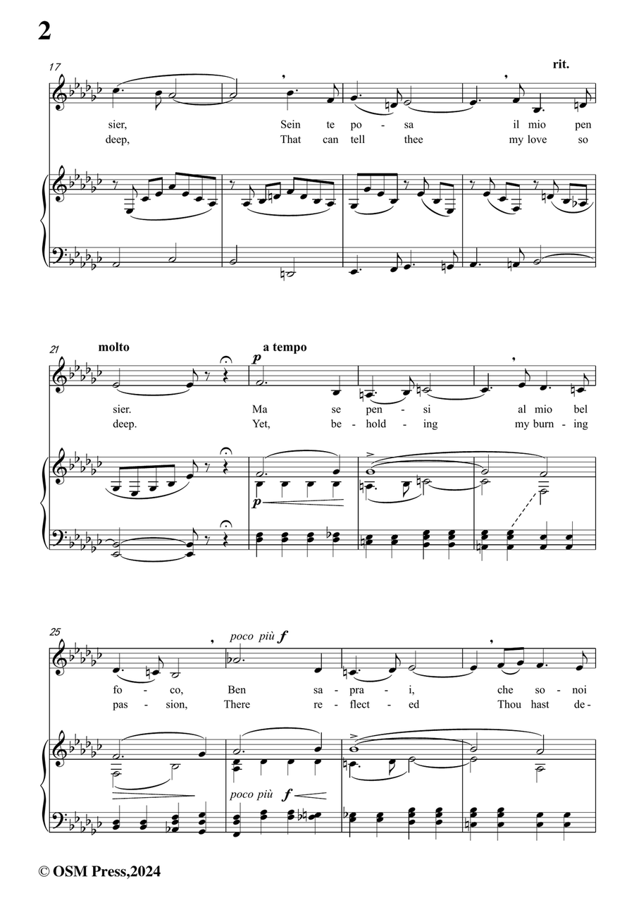 F. Mancin-Dir chio tami,in e flat minor Piano, Vocal scores gallery preview page 4