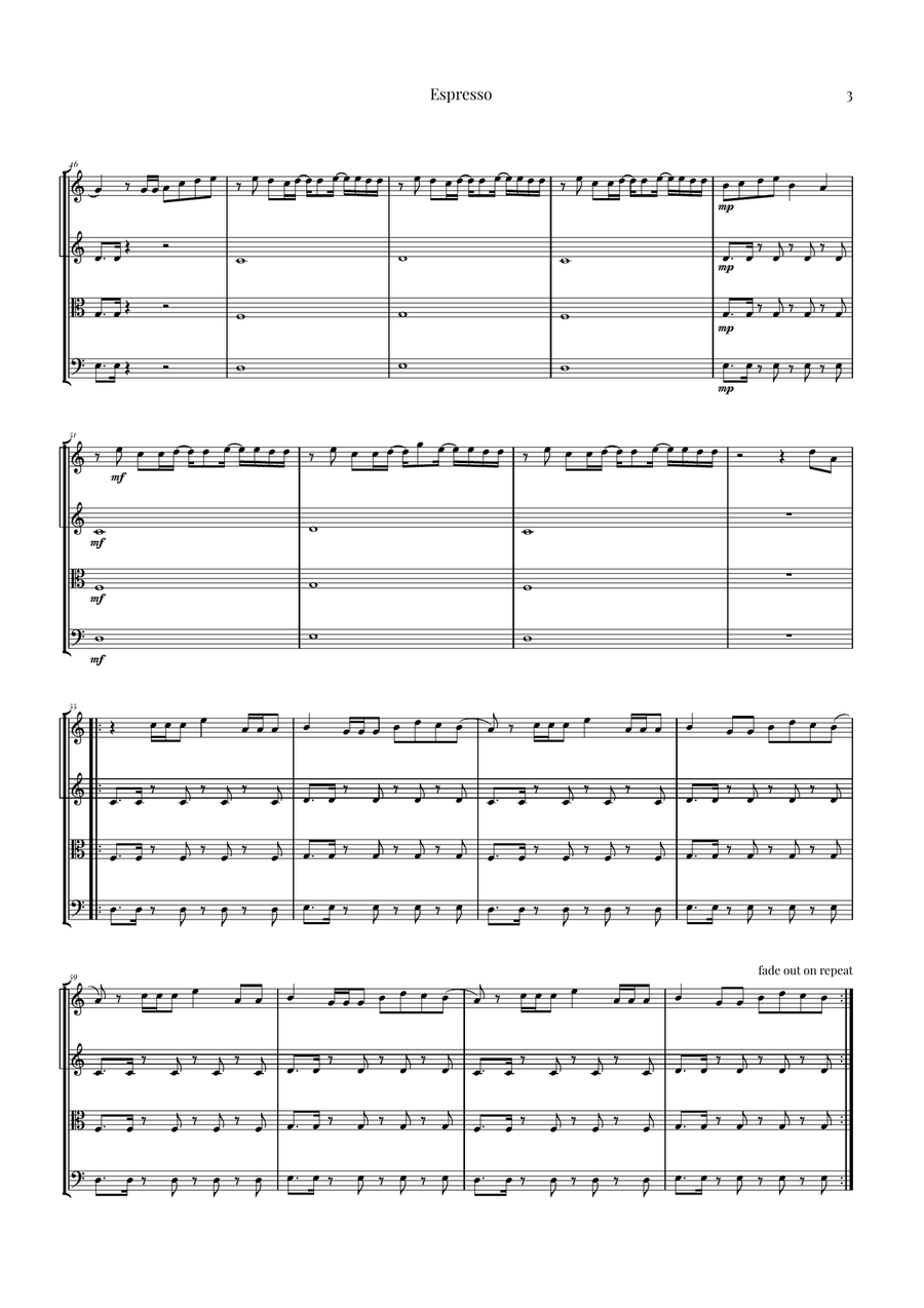 Espresso String Quartet scores gallery preview page 3