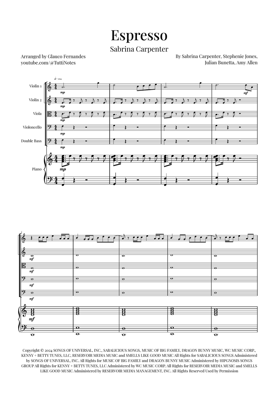 Espresso String Orchestra scores gallery preview page 1