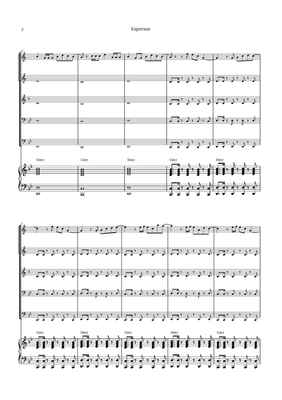Espresso Brass Quintet scores gallery preview page 2