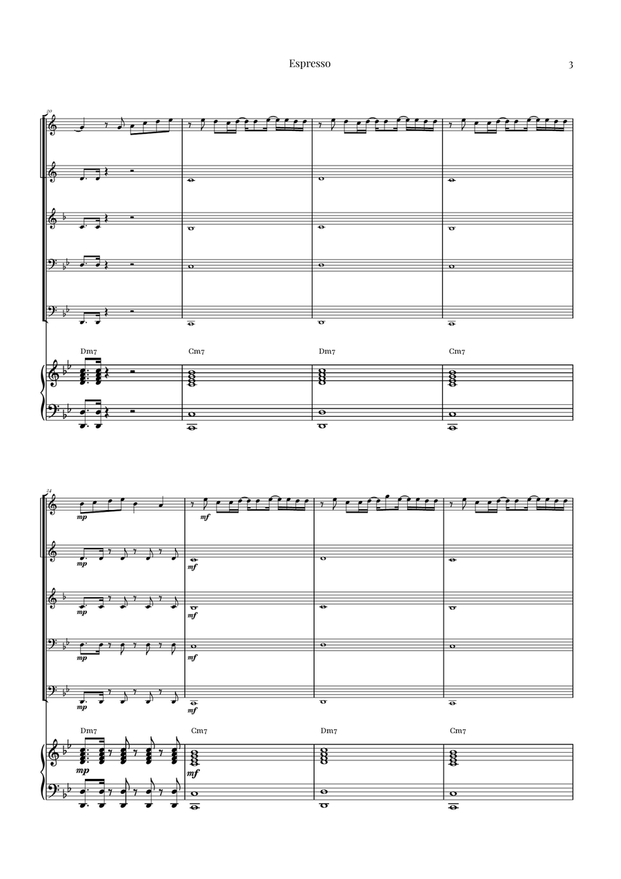 Espresso Brass Quintet scores gallery preview page 3