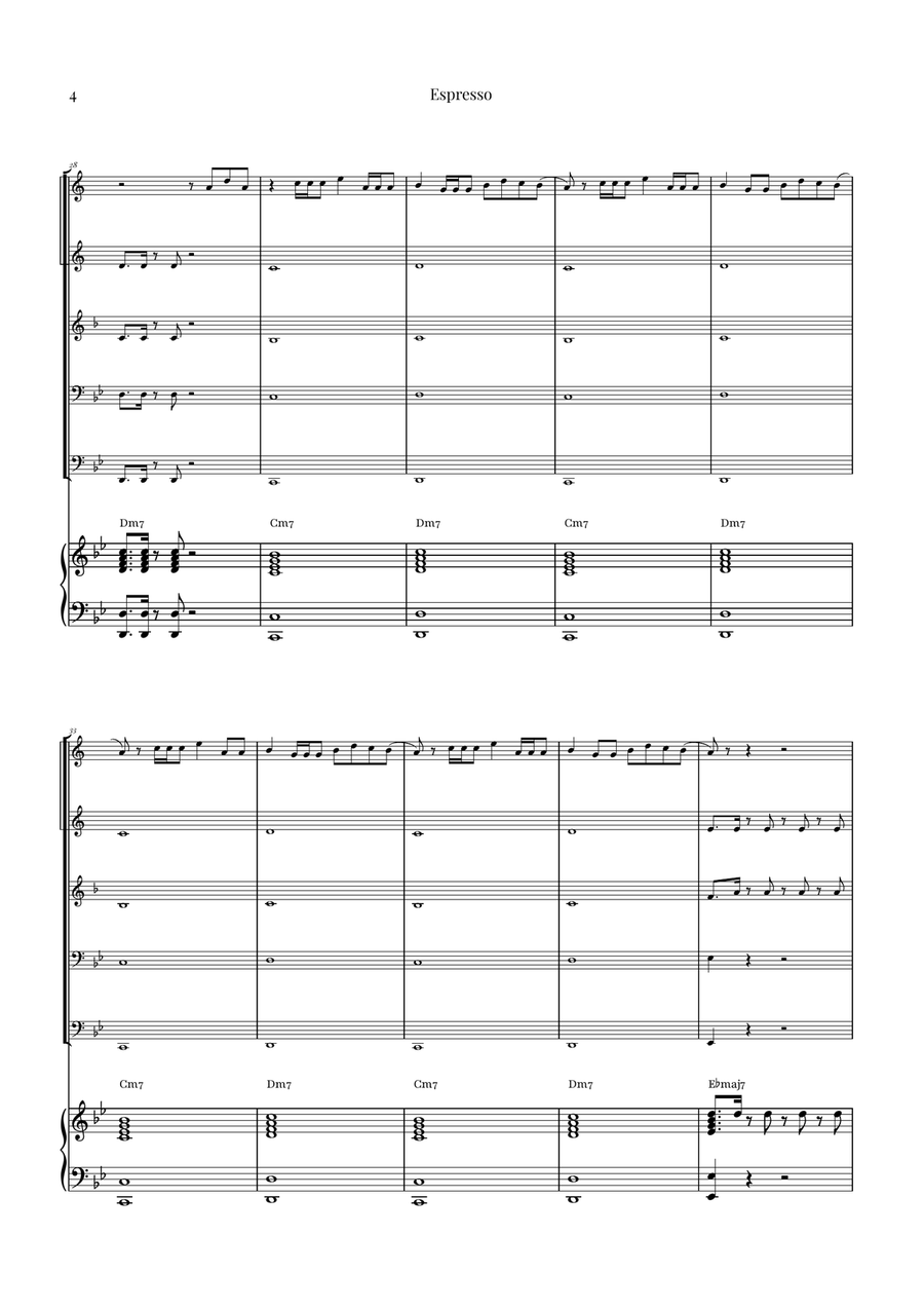 Espresso Brass Quintet scores gallery preview page 4