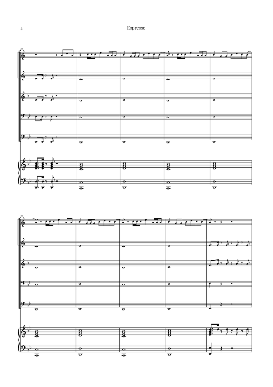Espresso Brass Quintet scores gallery preview page 4