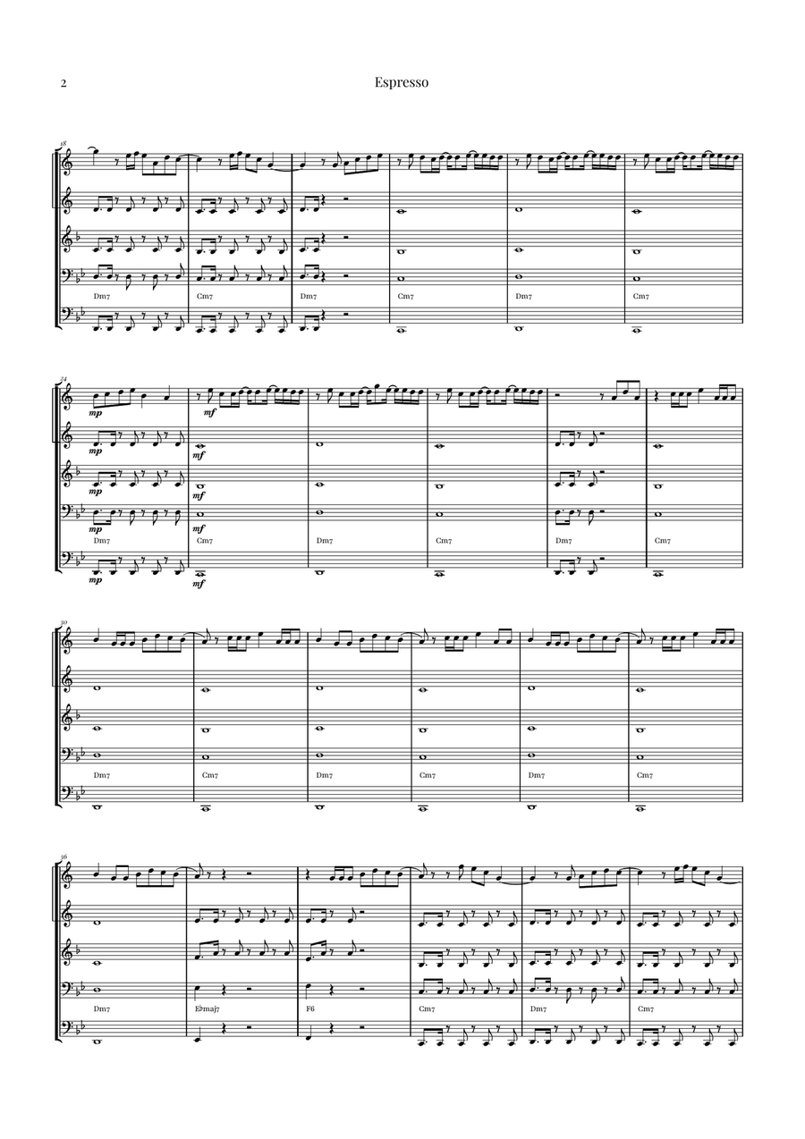 Espresso Brass Quintet scores gallery preview page 2