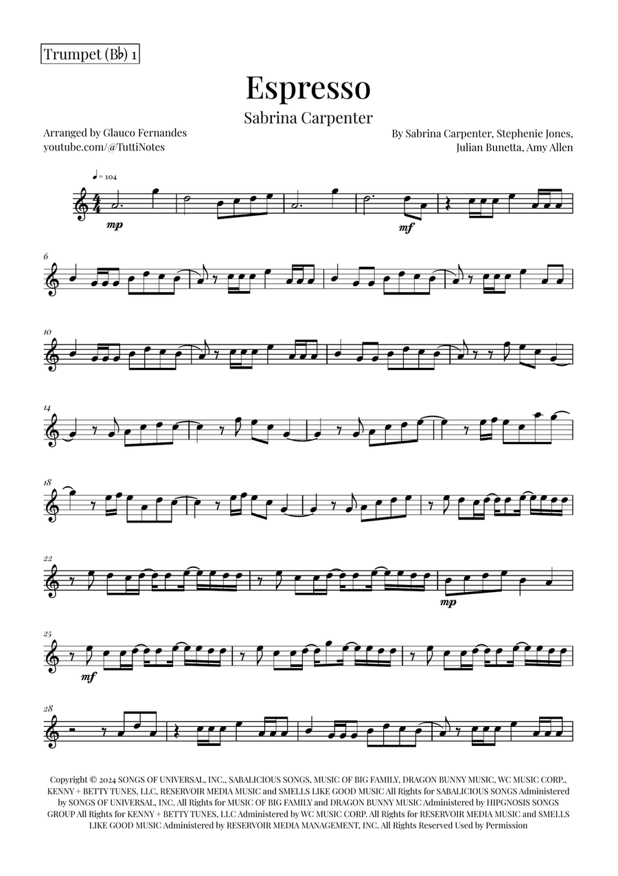 Espresso Brass Quintet scores gallery preview page 4