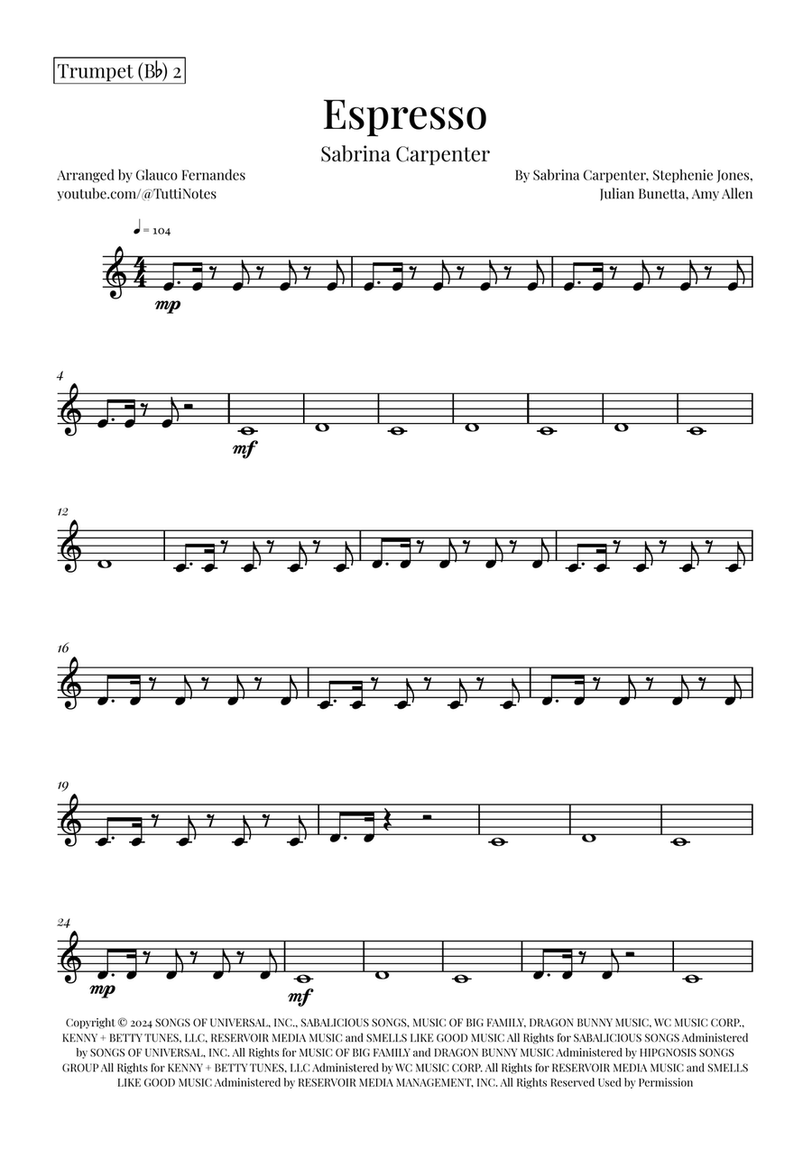 Espresso Brass Quintet scores gallery preview page 6