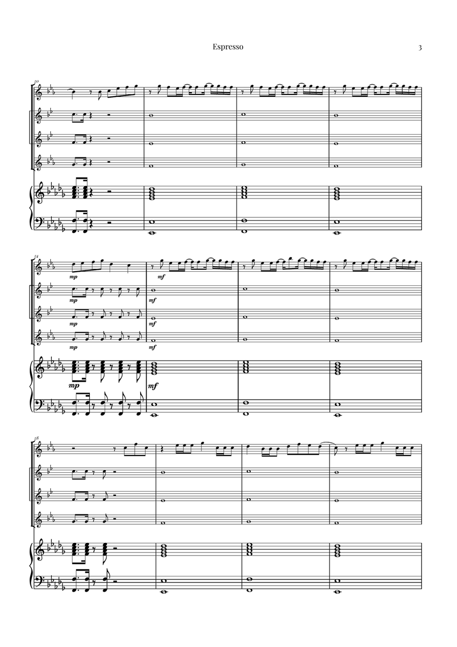 Espresso Saxophone Quartet scores gallery preview page 3