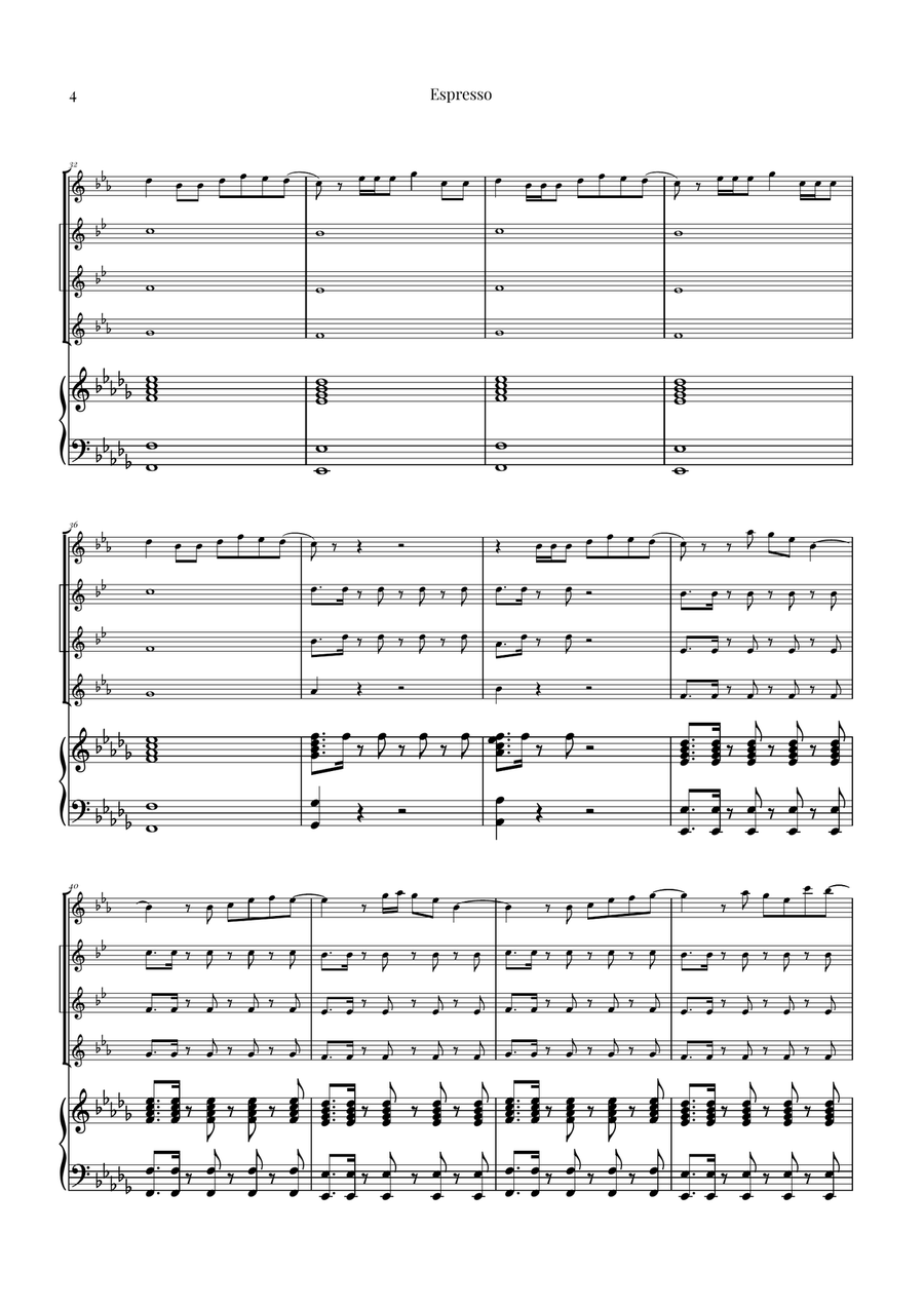 Espresso Saxophone Quartet scores gallery preview page 4
