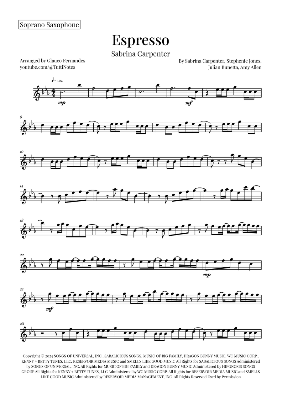 Espresso Saxophone Quartet scores gallery preview page 5
