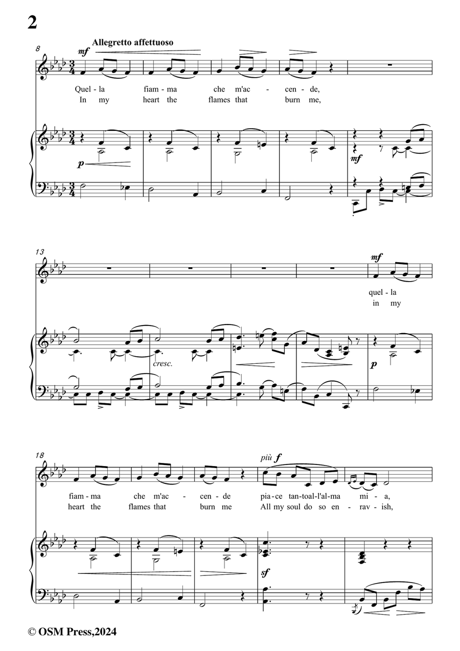 B. Marcello-Il mio bel foco,in f minor Piano, Vocal scores gallery preview page 4