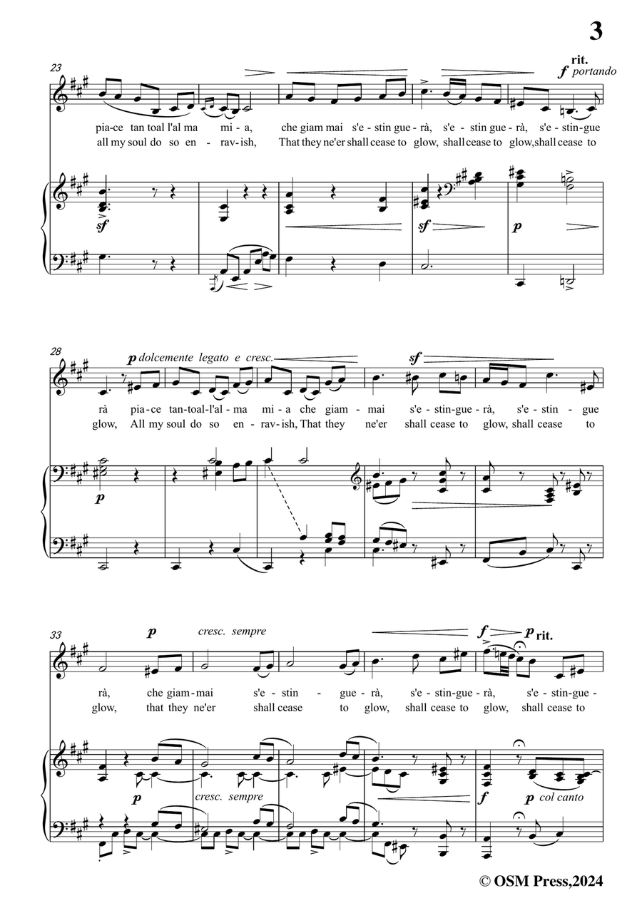 B. Marcello-Il mio bel foco,in f sharp minor Piano, Vocal scores gallery preview page 5