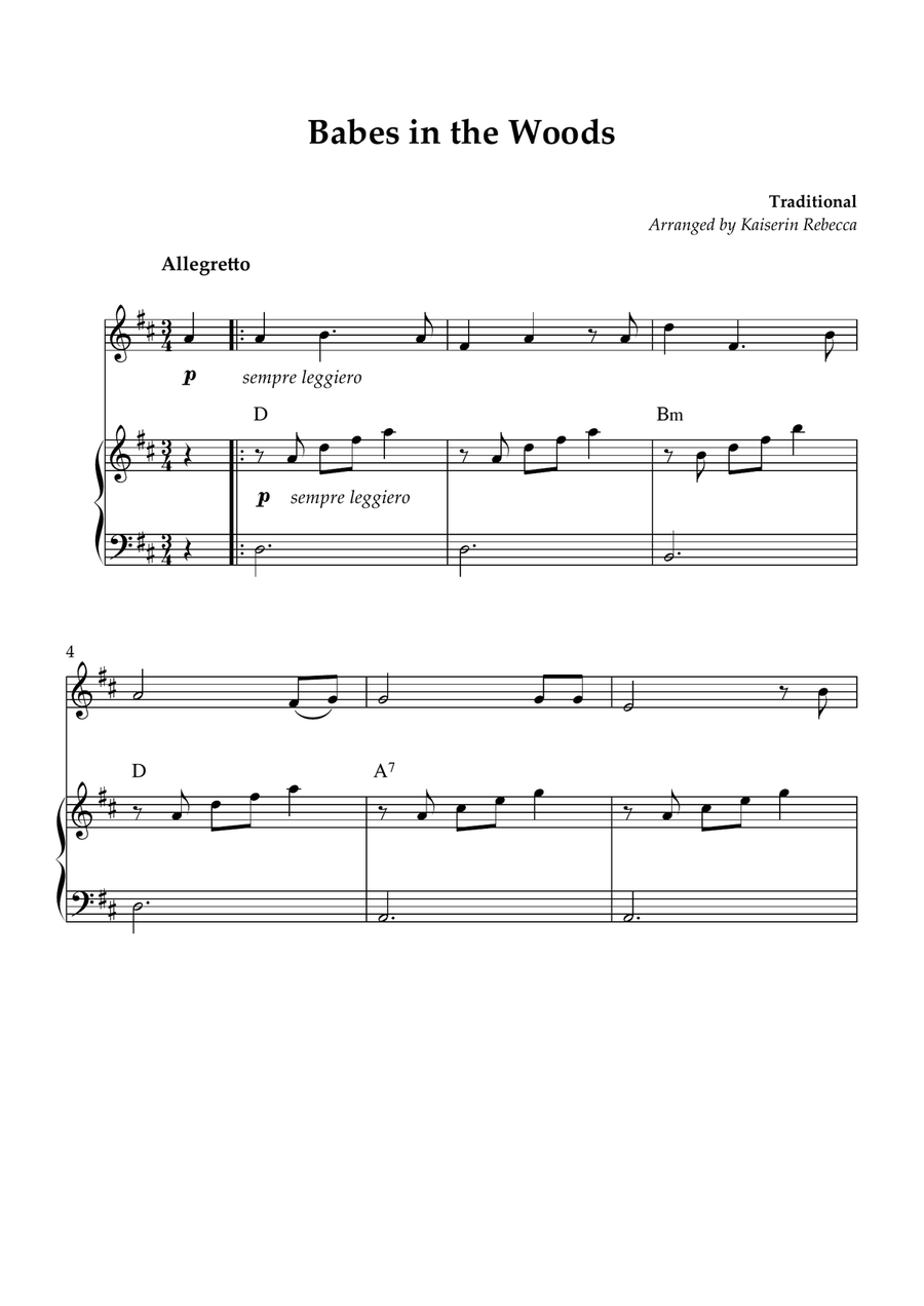 Babes in the Woods Babes in the Woods Violin Solo scores gallery preview page 1