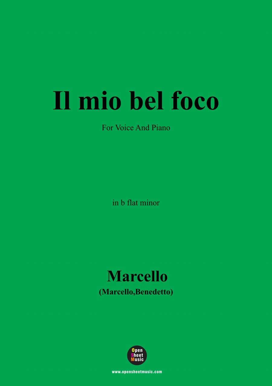 B. Marcello-Il mio bel foco,in b flat minor Piano, Vocal scores gallery preview page 1