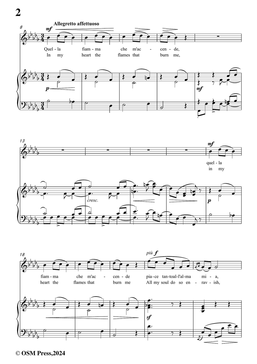 B. Marcello-Il mio bel foco,in b flat minor Piano, Vocal scores gallery preview page 4