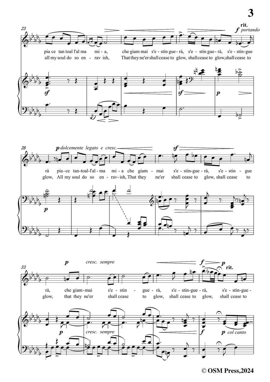 B. Marcello-Il mio bel foco,in b flat minor Piano, Vocal scores gallery preview page 5