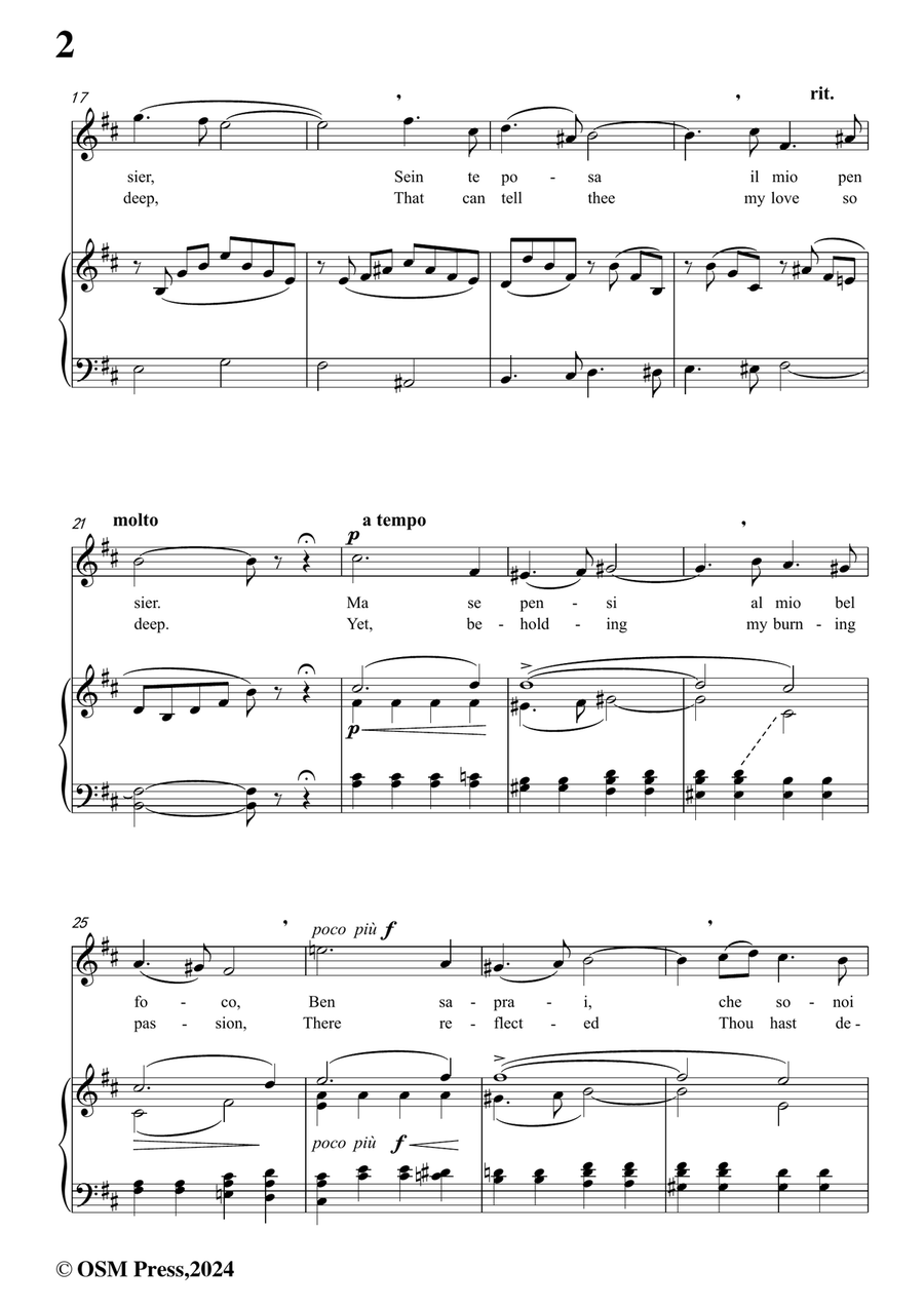 F. Mancin-Dir chio tami,in b minor Piano, Vocal scores gallery preview page 4
