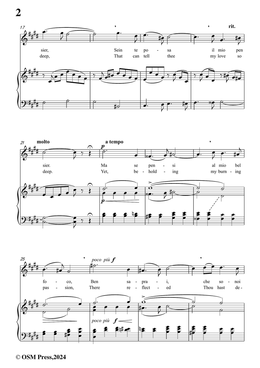 F. Mancin-Dir chio tami,in c sharp minor Piano, Vocal scores gallery preview page 4