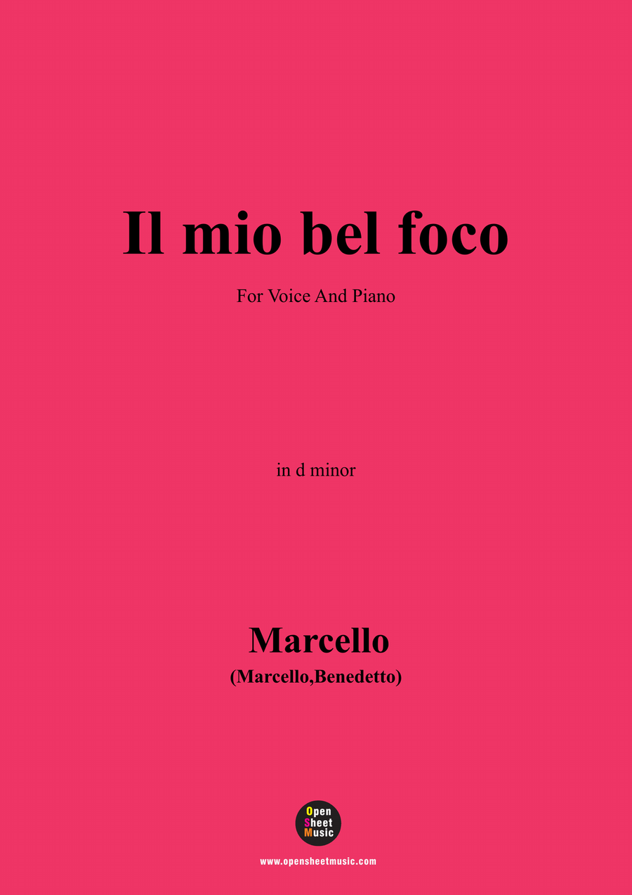 B. Marcello-Il mio bel foco,in d minor Piano, Vocal scores gallery preview page 1
