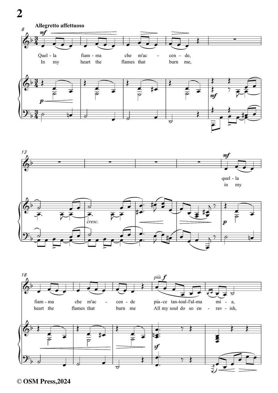 B. Marcello-Il mio bel foco,in d minor Piano, Vocal scores gallery preview page 4