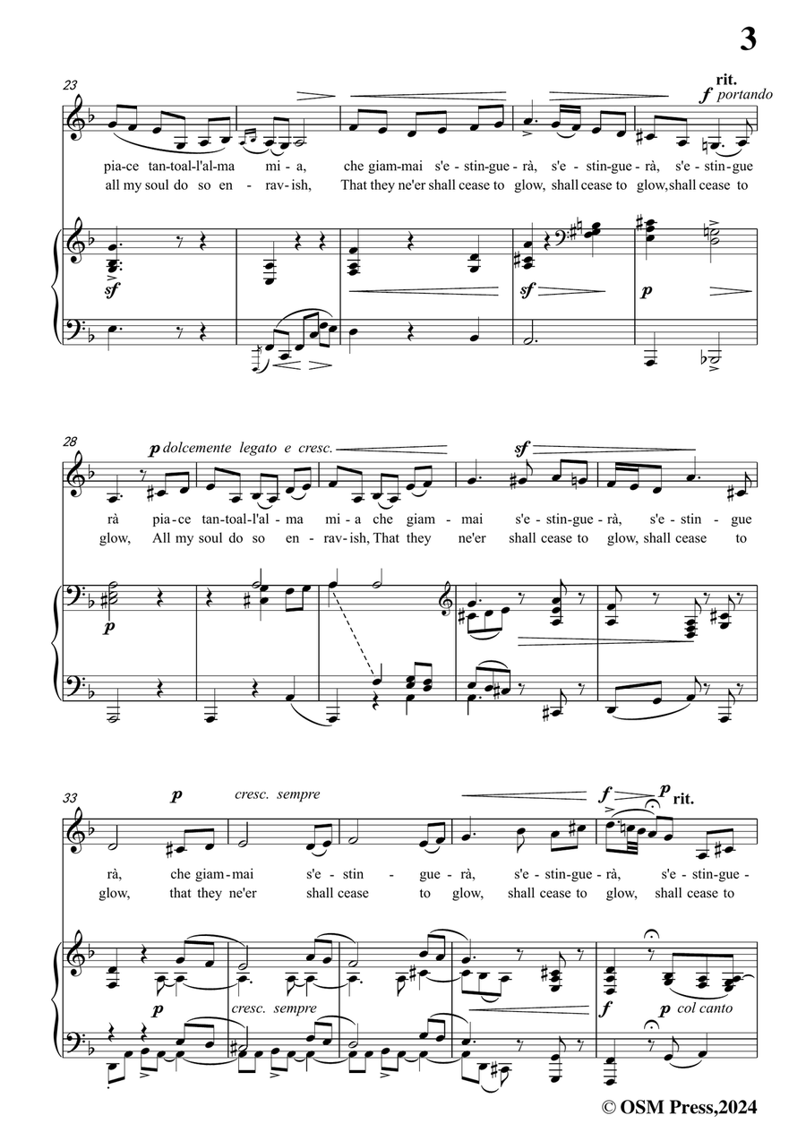 B. Marcello-Il mio bel foco,in d minor Piano, Vocal scores gallery preview page 5