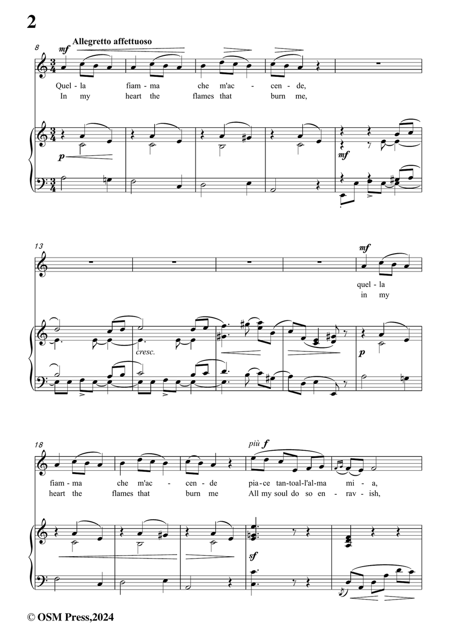 B. Marcello-Il mio bel foco,in a minor Piano, Vocal scores gallery preview page 4