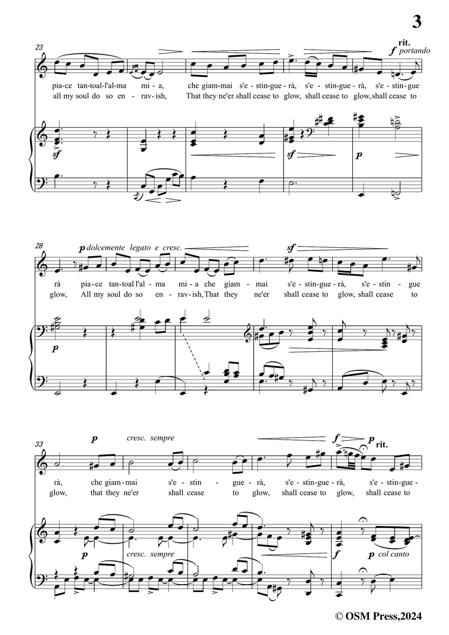 B. Marcello-Il mio bel foco,in a minor Piano, Vocal scores gallery preview page 5