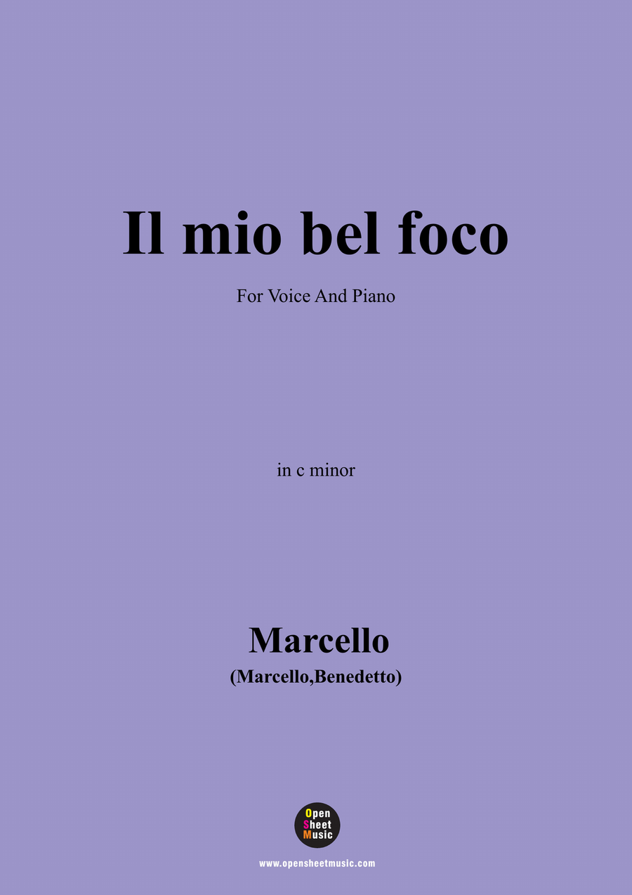 B. Marcello-Il mio bel foco,in c minor Piano, Vocal scores gallery preview page 1