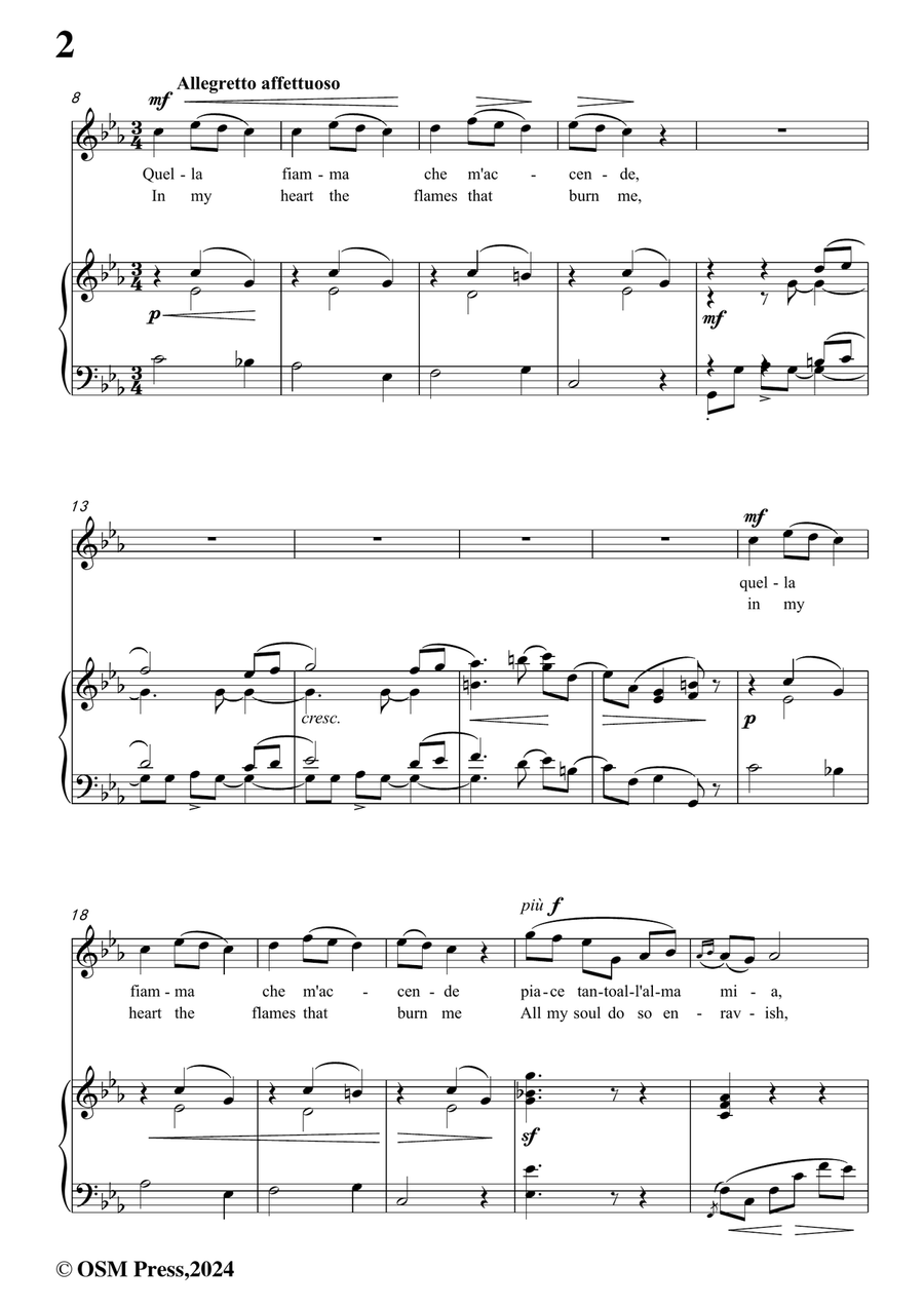 B. Marcello-Il mio bel foco,in c minor Piano, Vocal scores gallery preview page 4