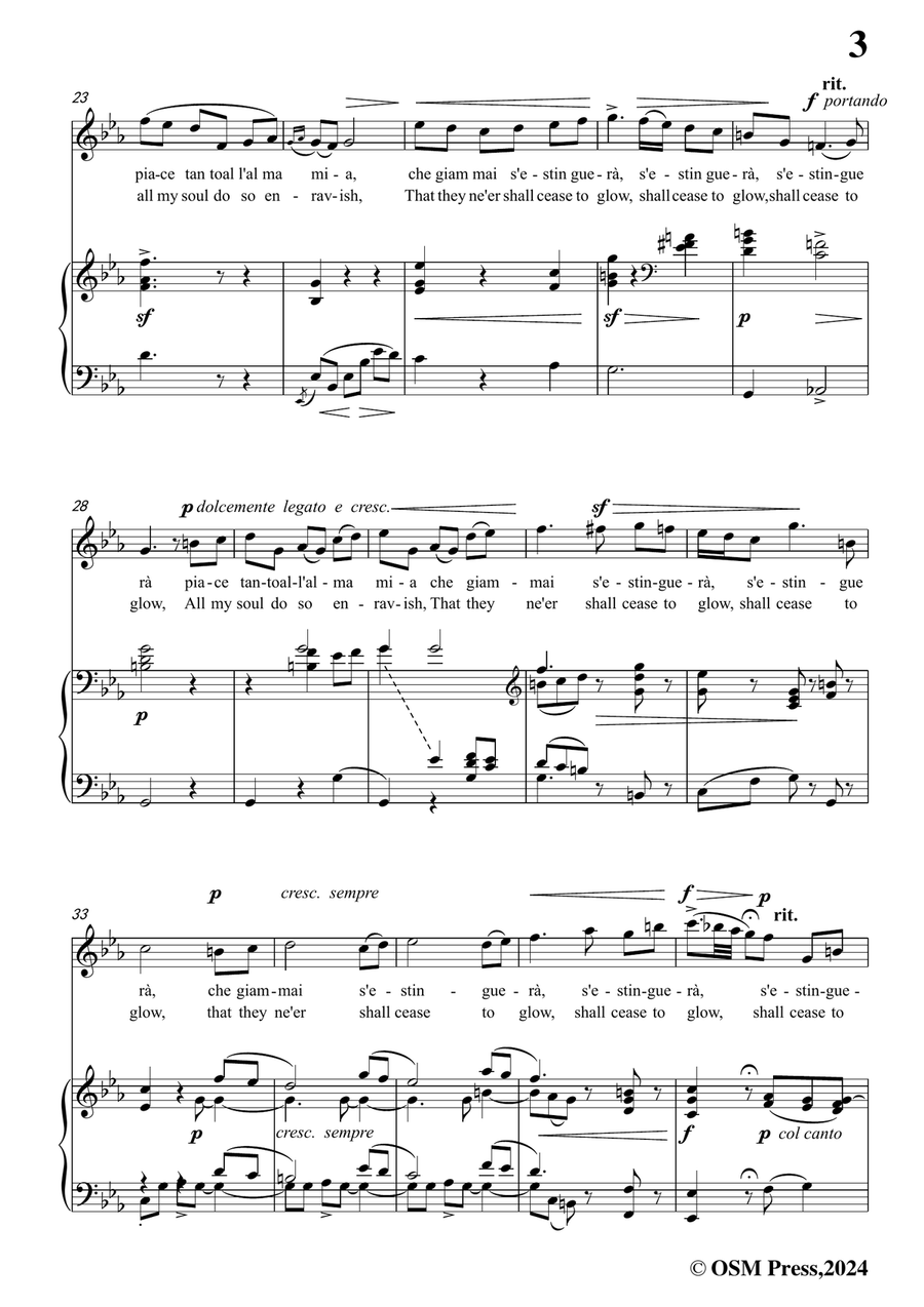 B. Marcello-Il mio bel foco,in c minor Piano, Vocal scores gallery preview page 5