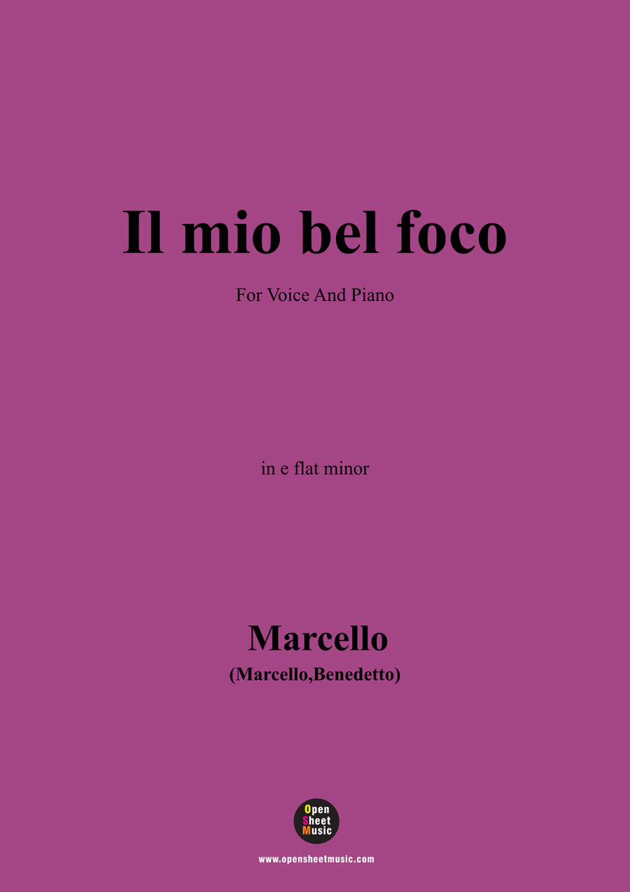 B. Marcello-Il mio bel foco,in e flat minor Piano, Vocal scores gallery preview page 1