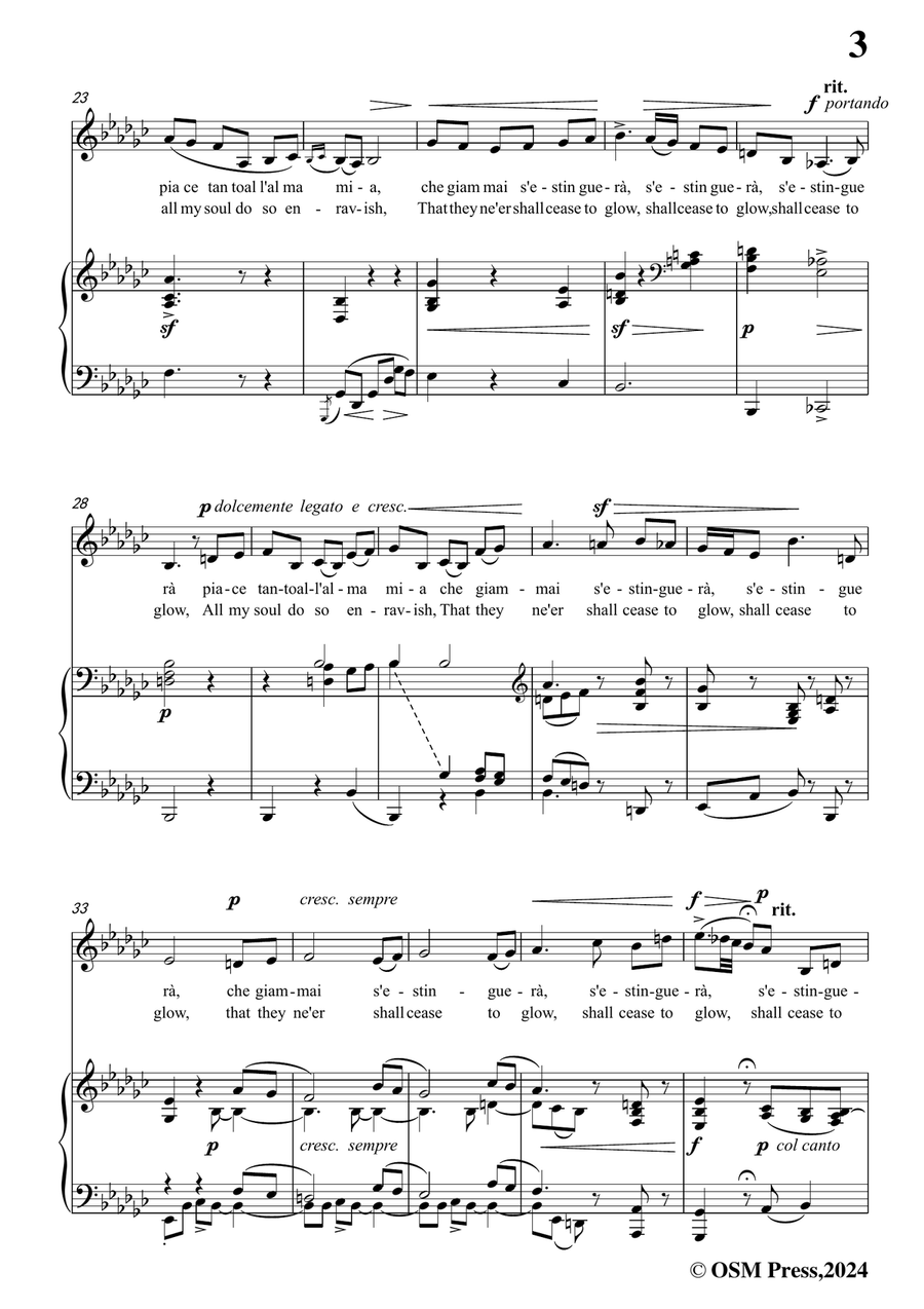 B. Marcello-Il mio bel foco,in e flat minor Piano, Vocal scores gallery preview page 5